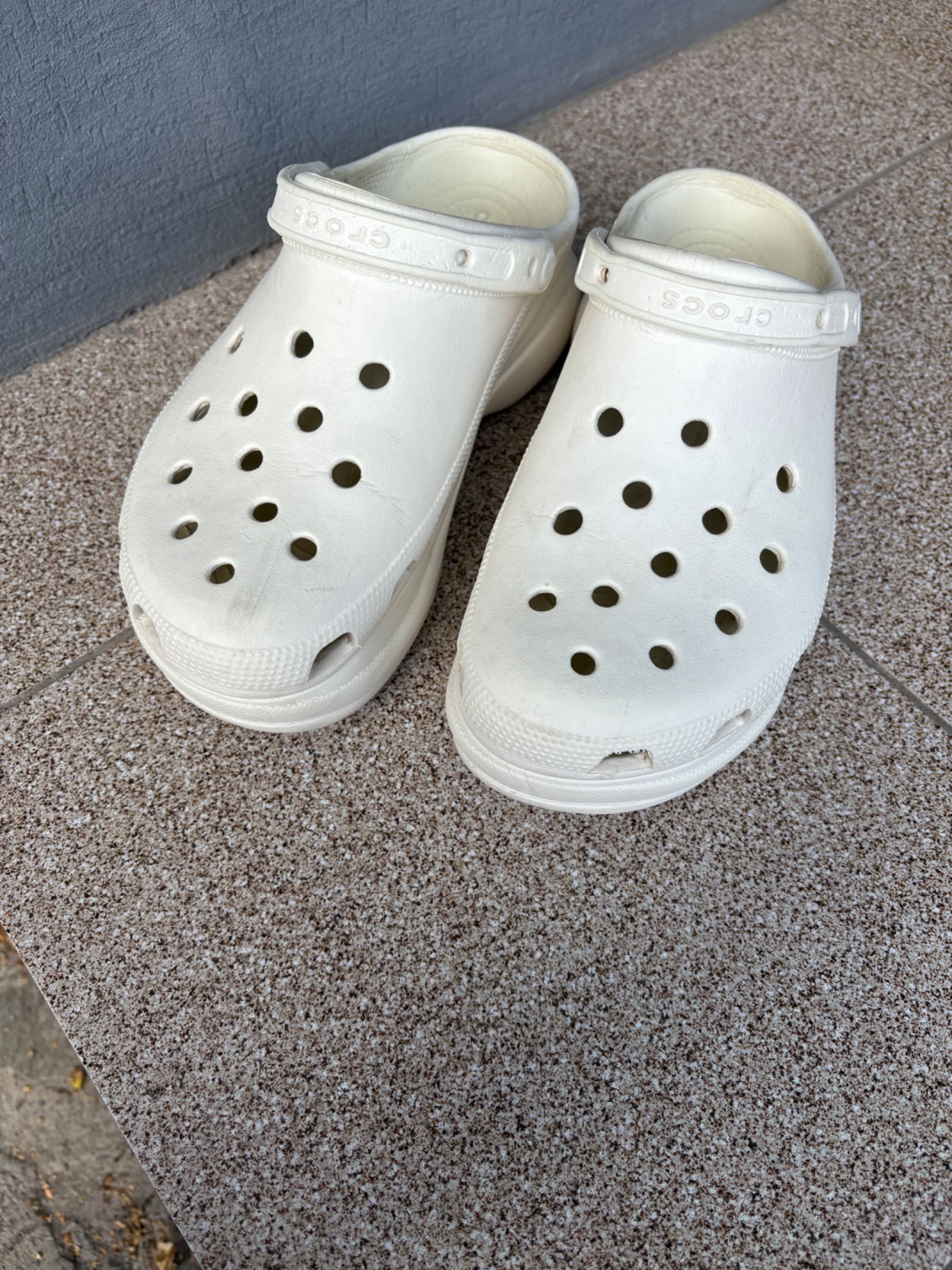 Шлепки кроксы на платформе Crocs
