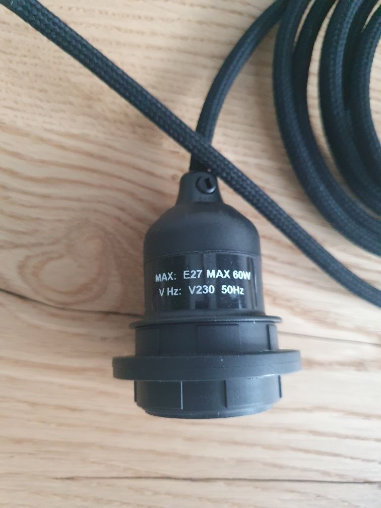 Przewód do lampy w oplocie wełnianym zwis loft 2,5m