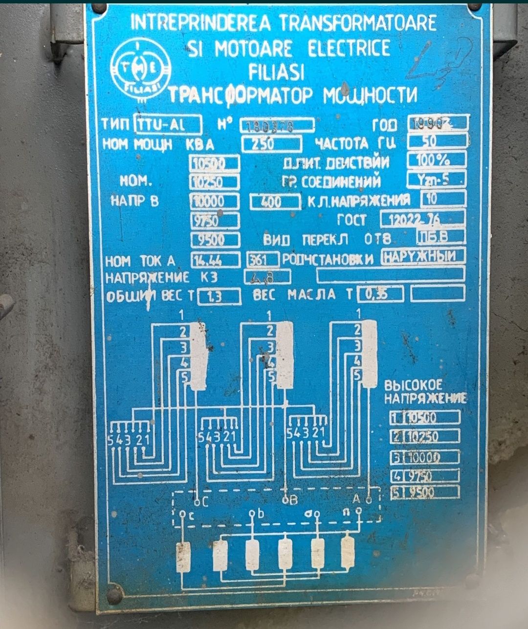 Продам трансформаторну КТП 250 КВА.