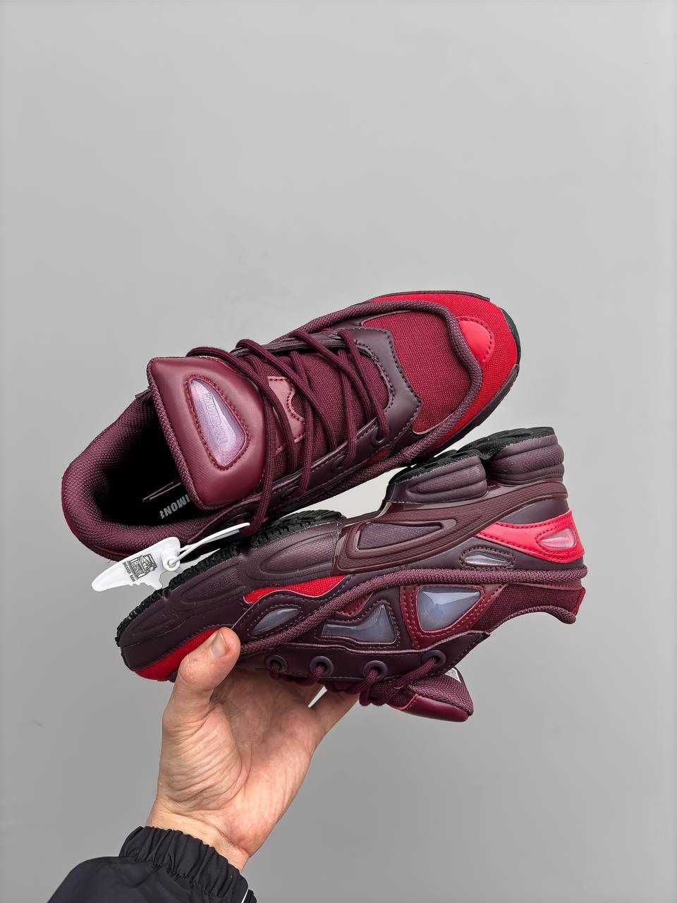 Кросівки Adidas x Raf Simons Ozweego III Burgundy / Red Vine / вишневі