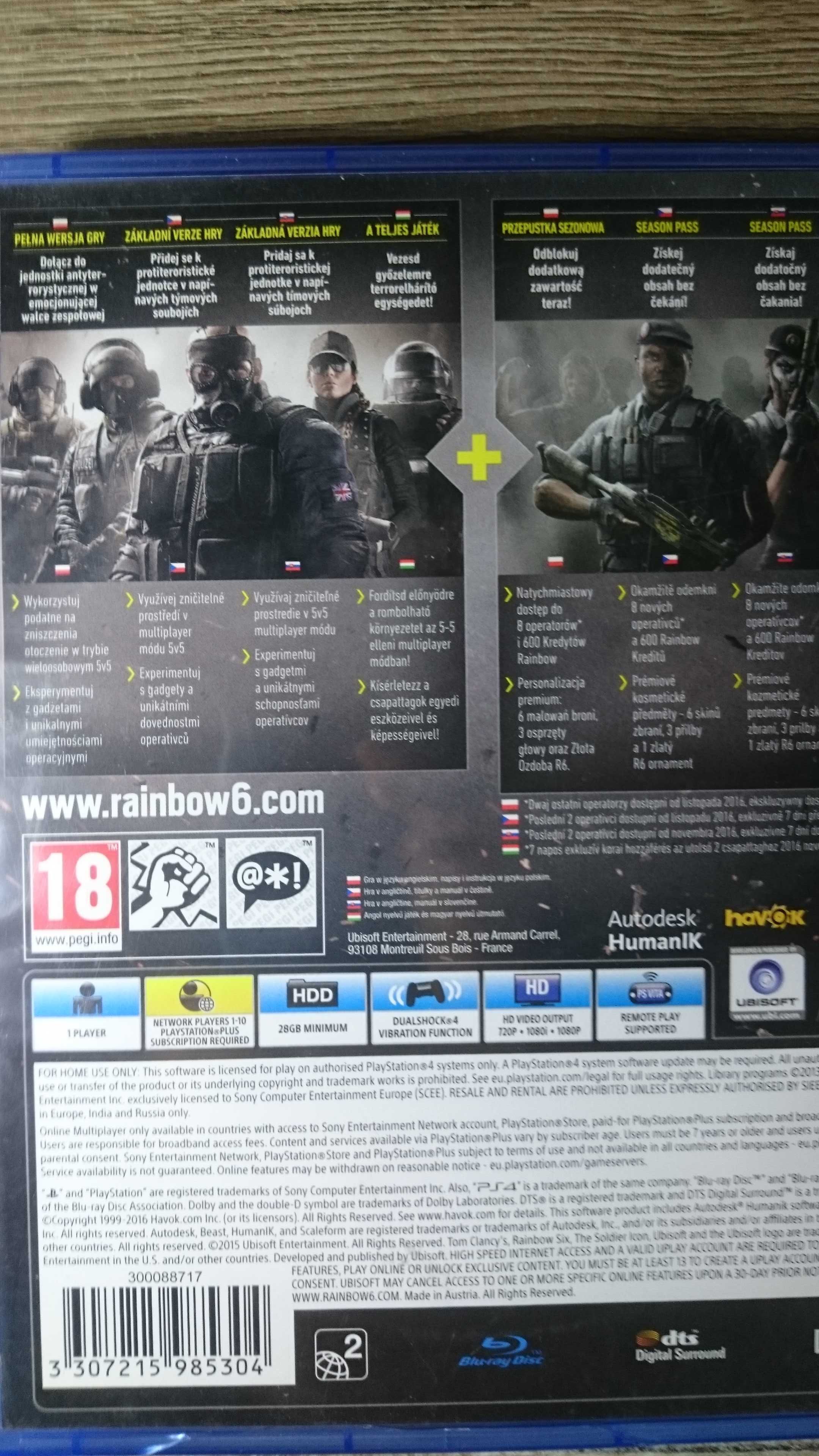 Rainbow six siege ps4 playstation 4 battlefield swat call of duty