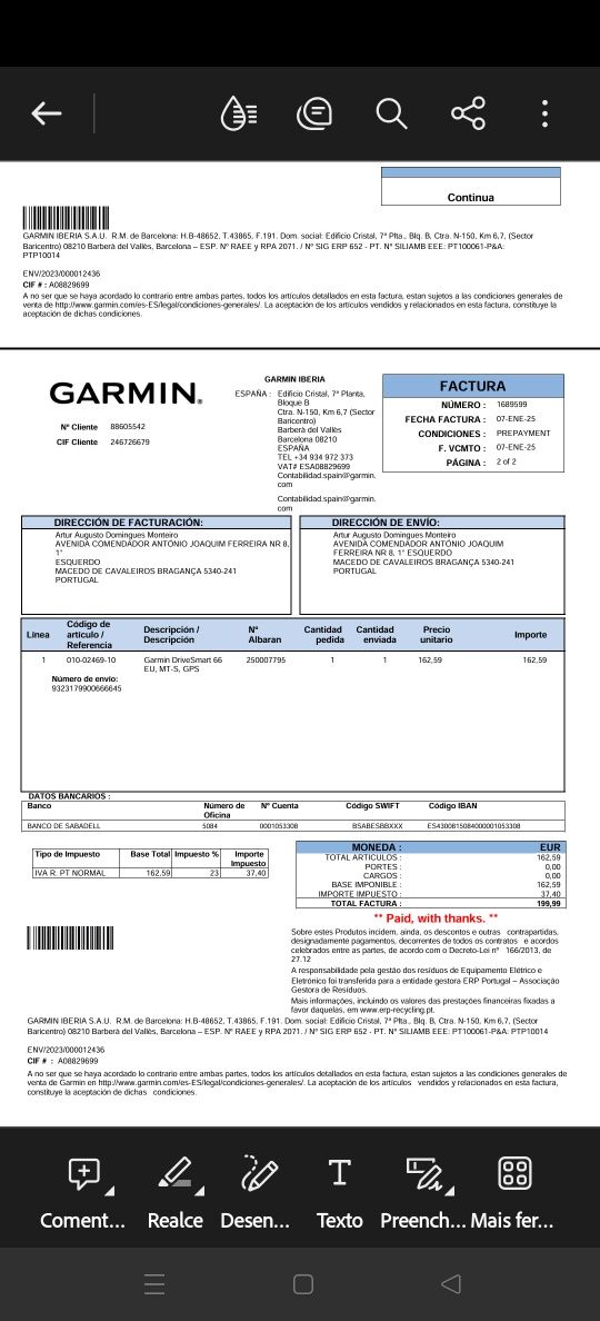 GPS Garmin DriveSmart 66 MT-S