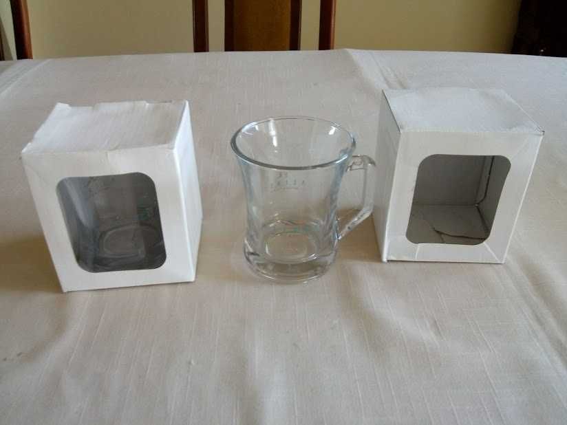 dwa kufle szklane firmowo zapakowane
