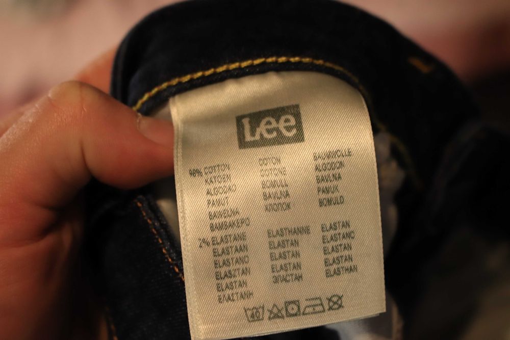 Spodnie Lee r. W27 Skyler jeansowe ciemne niebieskie długie