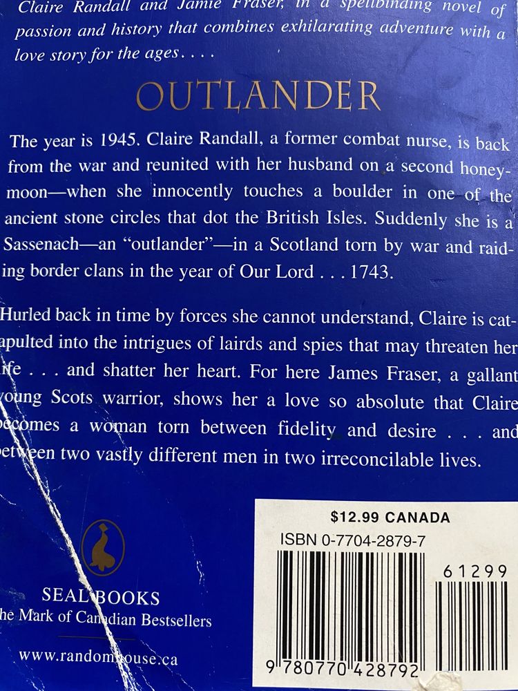 Outlander. Diana Gabaldon. Po angielsku. Mały format.