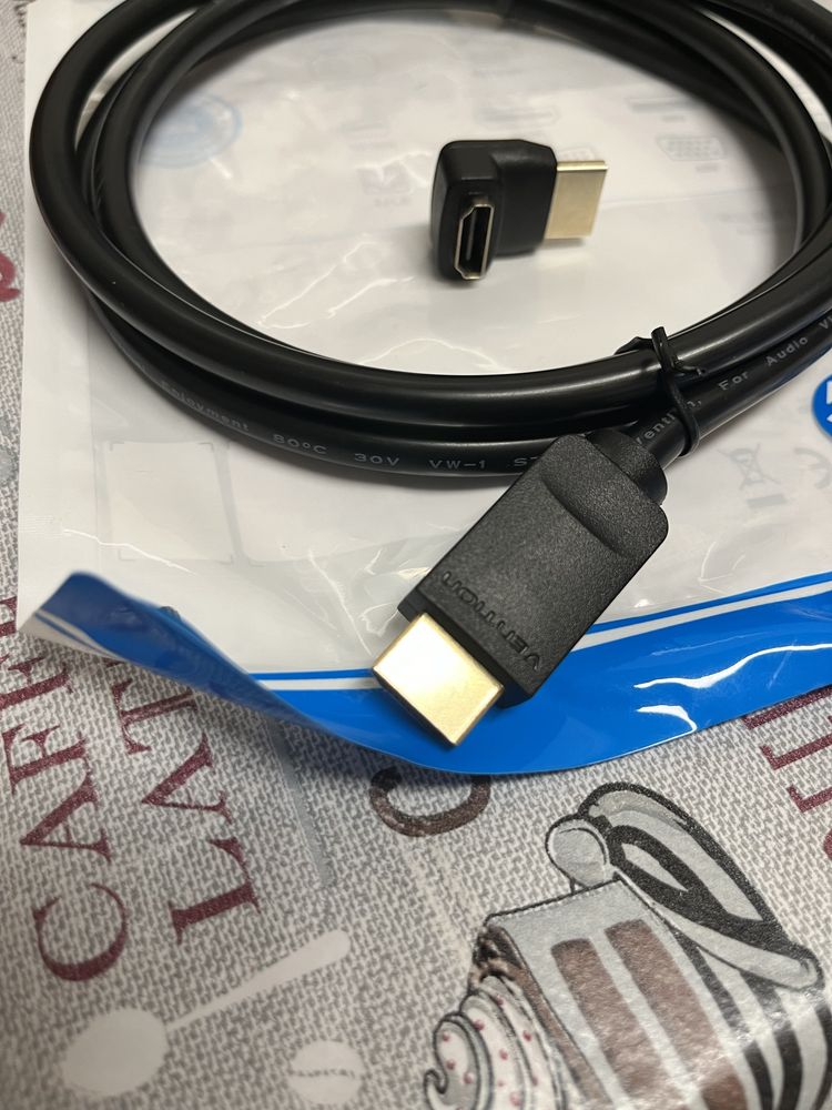 Cabo hdmi curvo novo