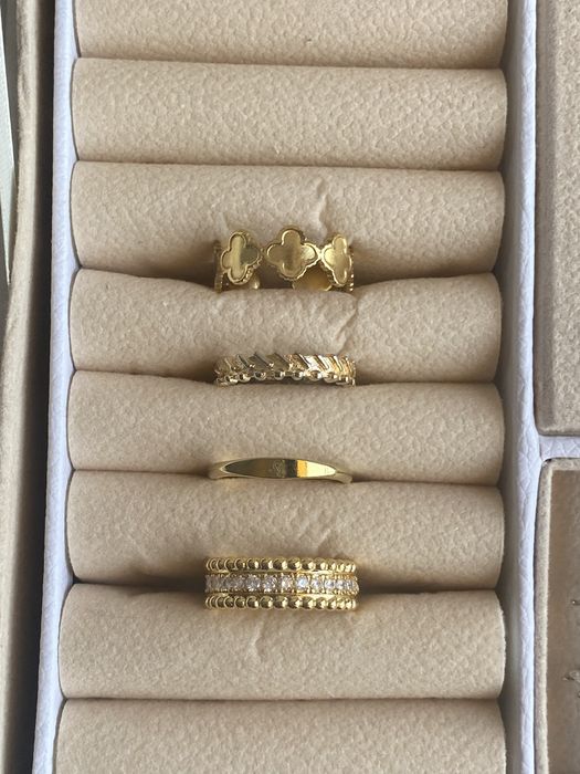 Aneis dourados aço inoxidável