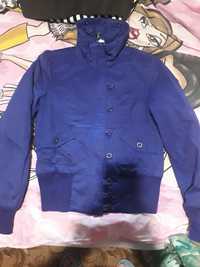 Куртка ярко-синего цвета,плащёвка,нарядная для девочки где-то44-46разм