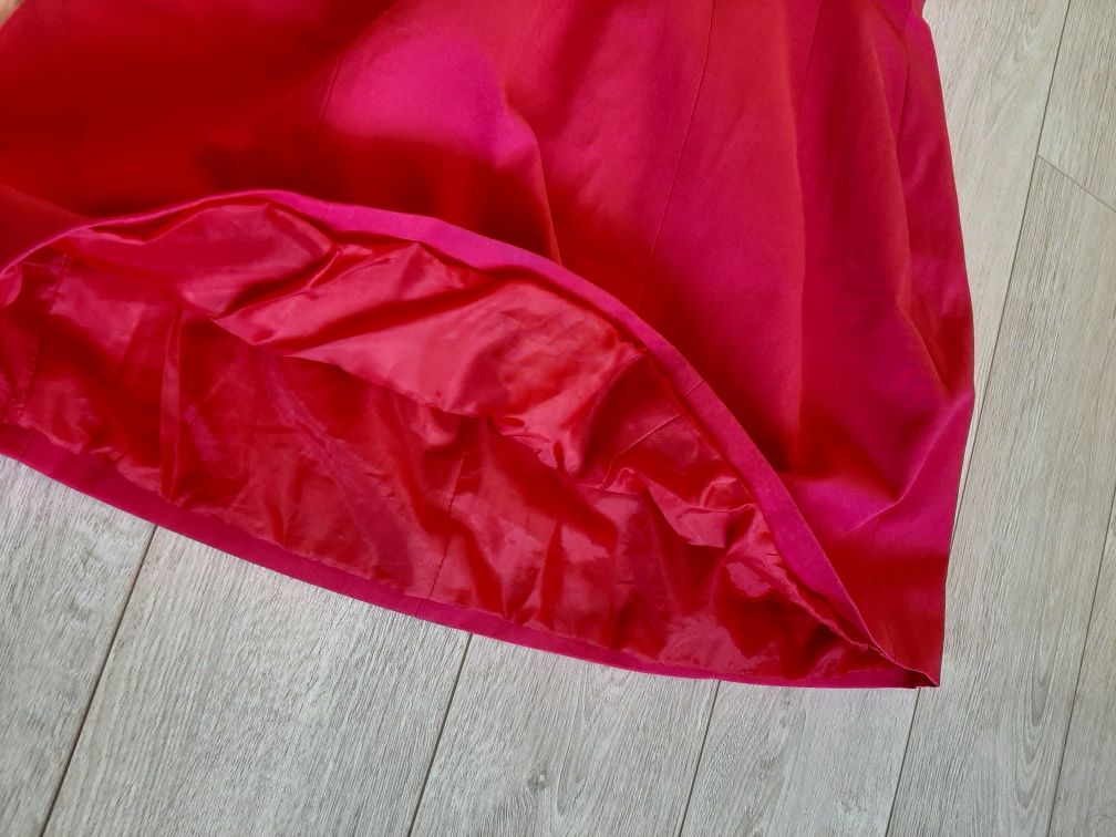 Czerwono/malinowa sukienka S/M Aggi