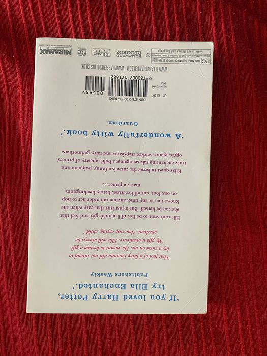 Livro Ella Encantada em Inglês -Gail Carson Levine