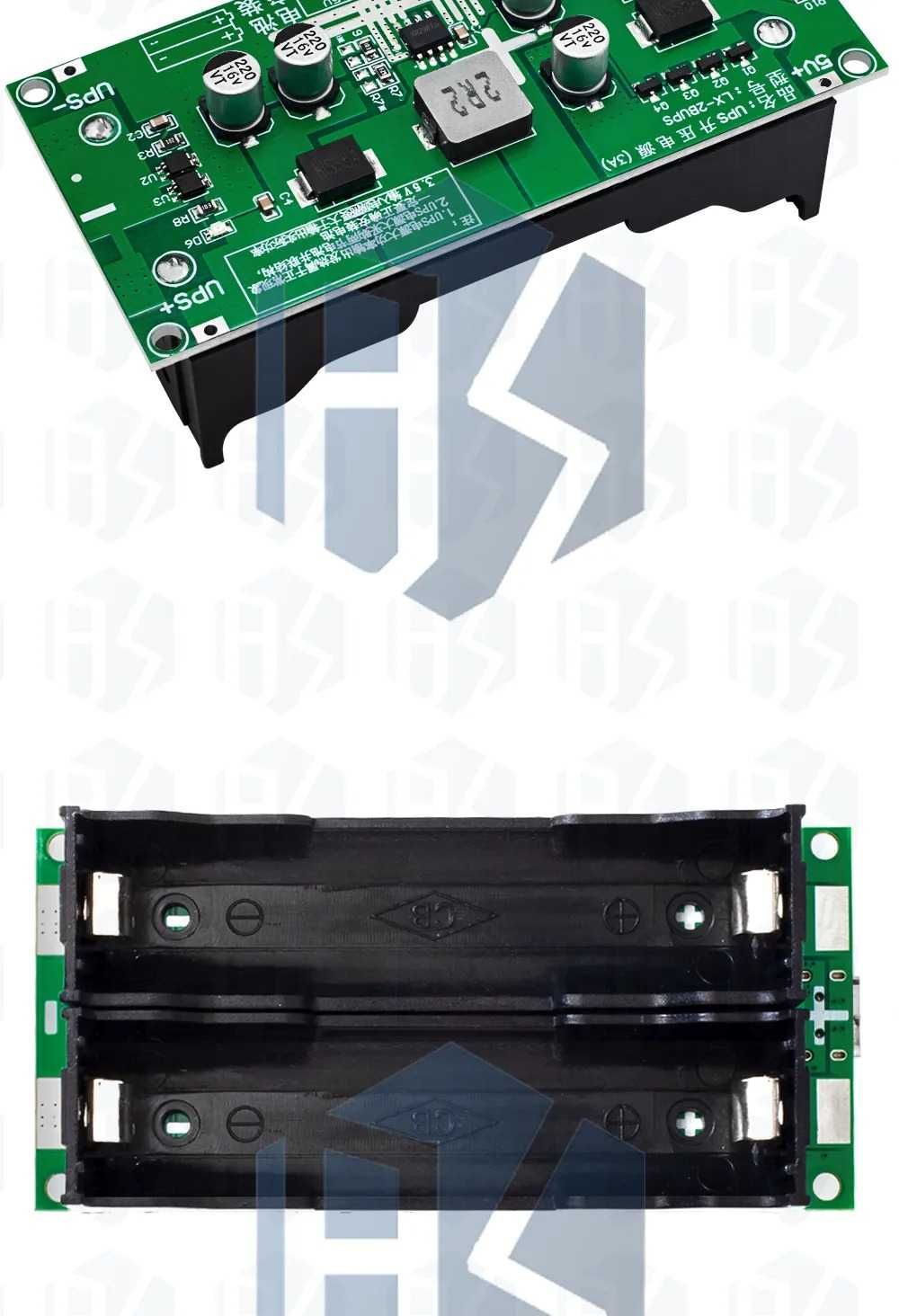 Бесперебойник UPS Type-C 15W 3A 2*18650 DC-DC 9V 1,6A