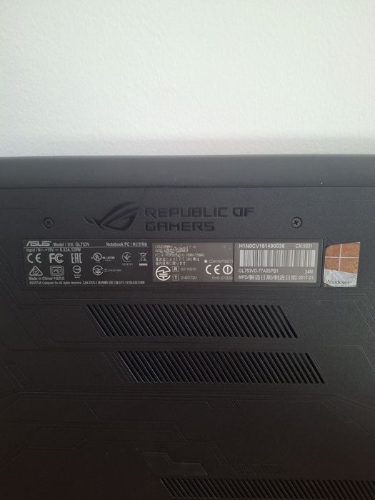 Laptop ROG Strix GL753VD