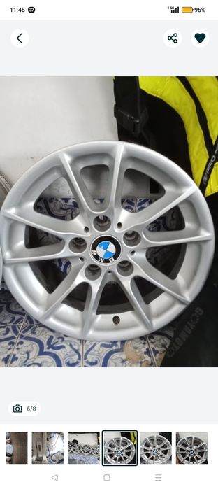 4 jantes 16"originais BMW com centros e válvulas impecáveis s/ empenos