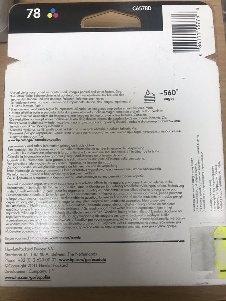 Оригинальный картридж hp 78