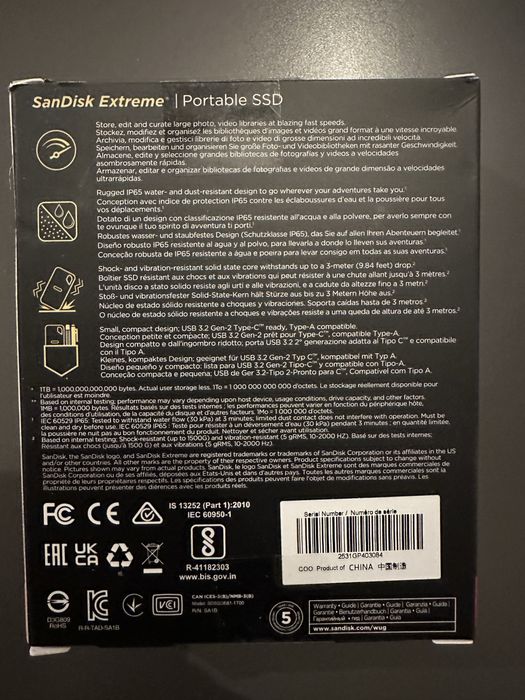 SanDisk Extreme Portable SSD 1TB