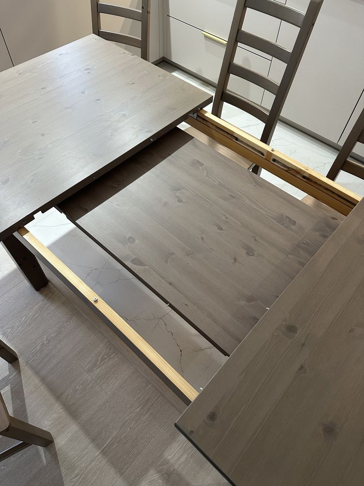 Stół + krzesła drewniany Ikea Stornas sosnowy lite drewno