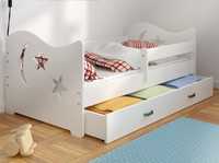 Meble Magnat łóżko dziecięce sosnowe 80x160 białe seria Miki