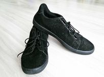 Buty tenisówki trampki czarne zamsz ekologiczny 41
