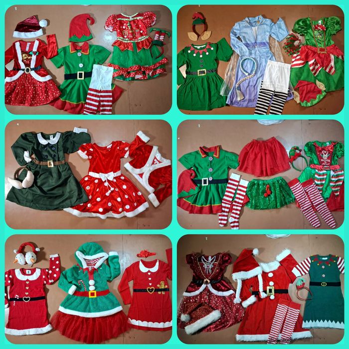 Карнавальна новорічна Сукня. Плаття 5-8рок. Ельфійка. Санта. Ельза