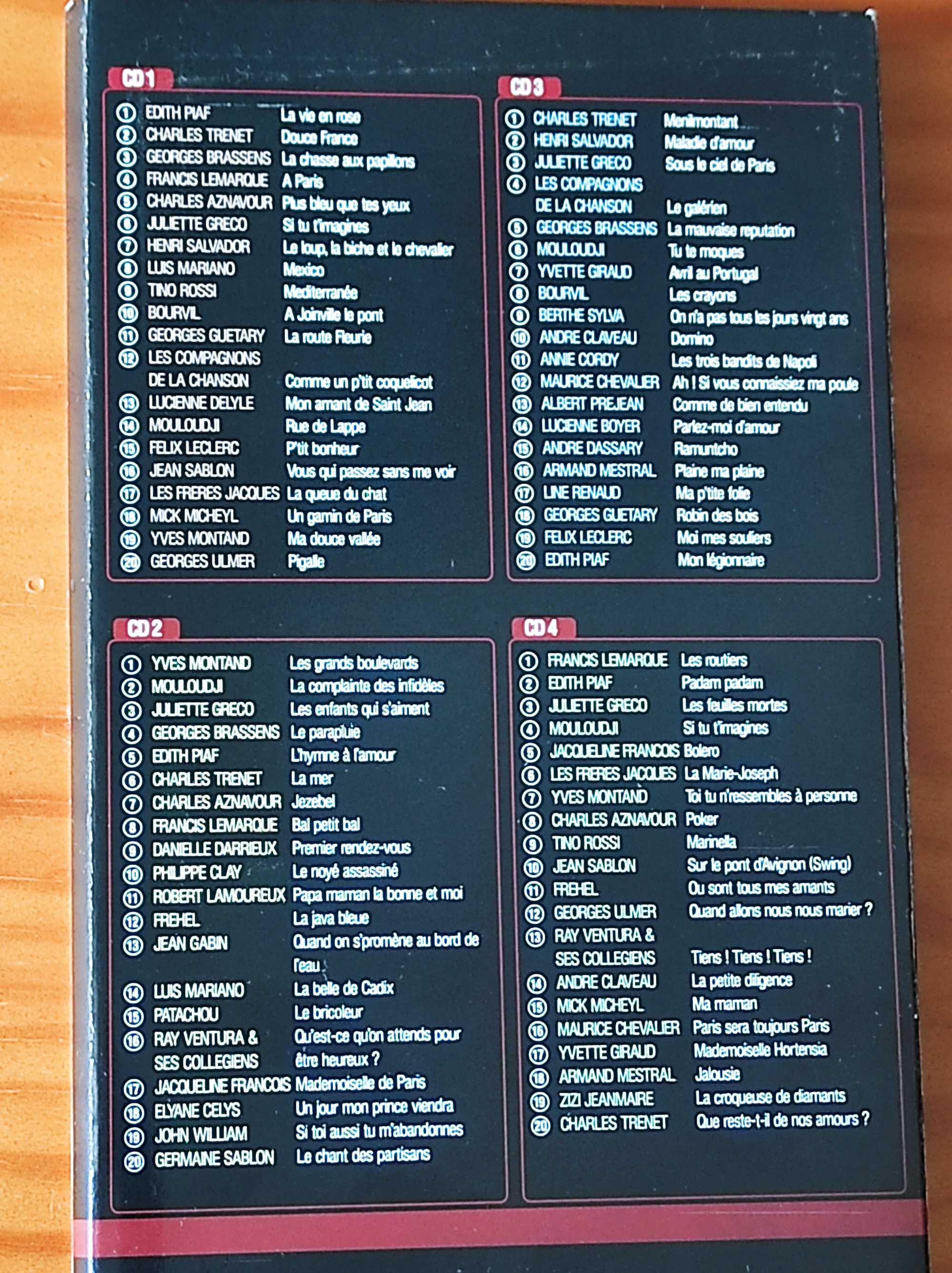 Vive lá chanson  pack de 4 CDs