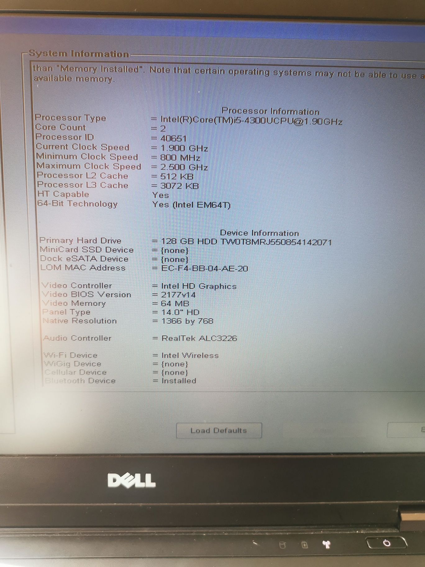 Dell Latitude E7440, i5-4300, 4GB, 128GB SSD + zasilacz