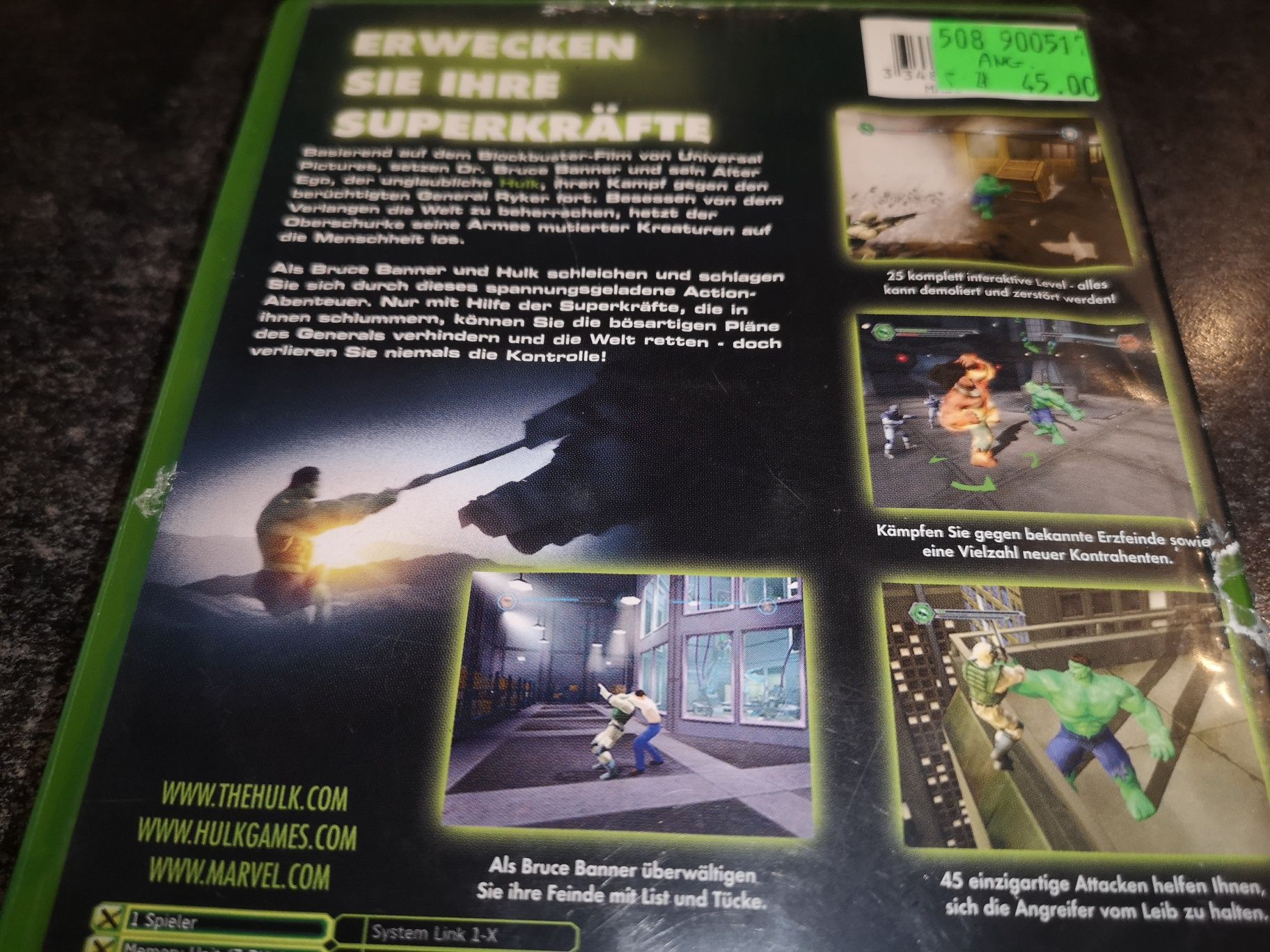 Hulk Marvel XBOX CLASSIC gra ANG (płyta BDB) sklep Ursus