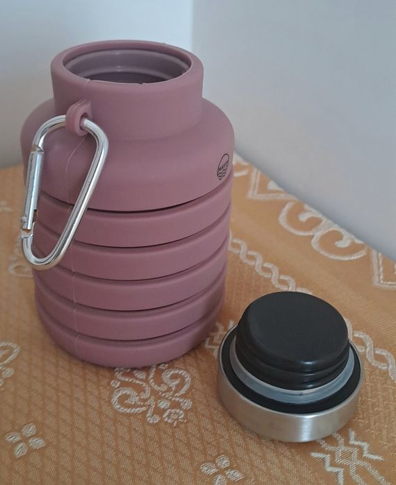 Garrafa de água em silicone 500ml, Nova