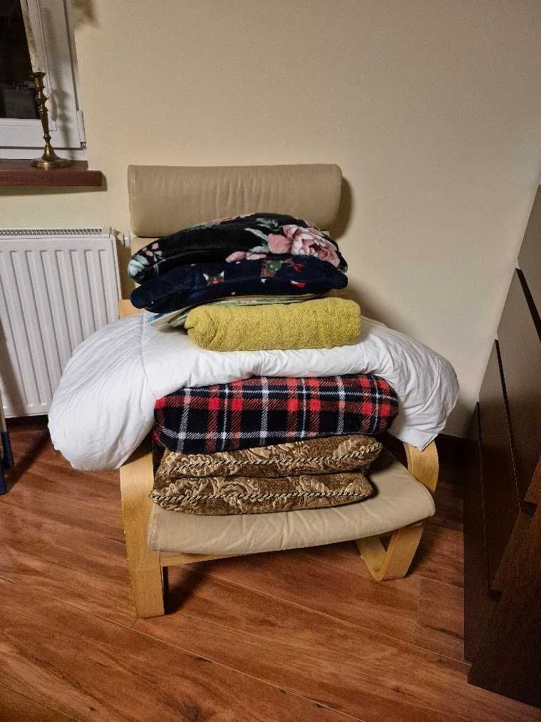 2 fotele skórzane POANG Ikea + podnóżek