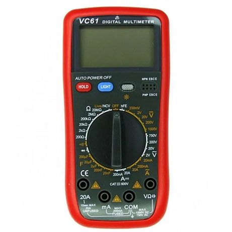Мультиметр тестер цифровой электронный вольтметр универсальный VC61