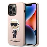 Etui Karl Lagerfeld Silicone Ikonik do iPhone 14 Pro 6,1" Pink MagSafe