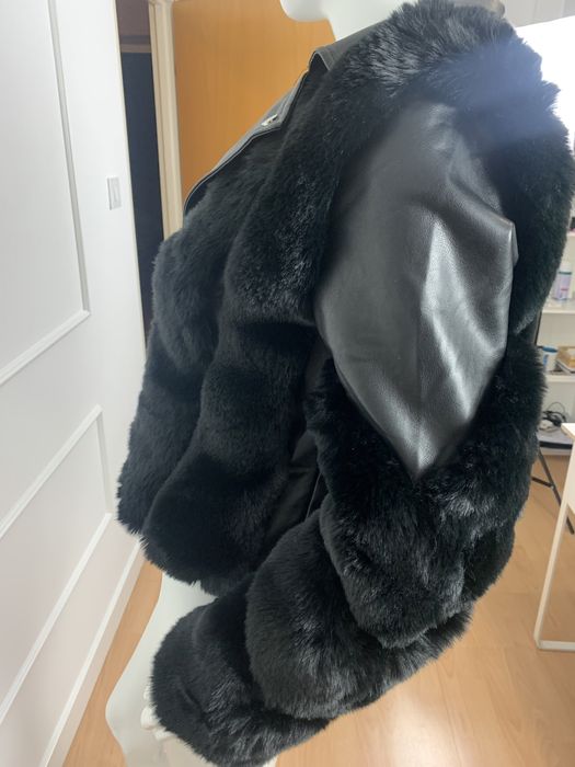 Kurtka damska skorzana ramoneska z futerkiem S M L XL