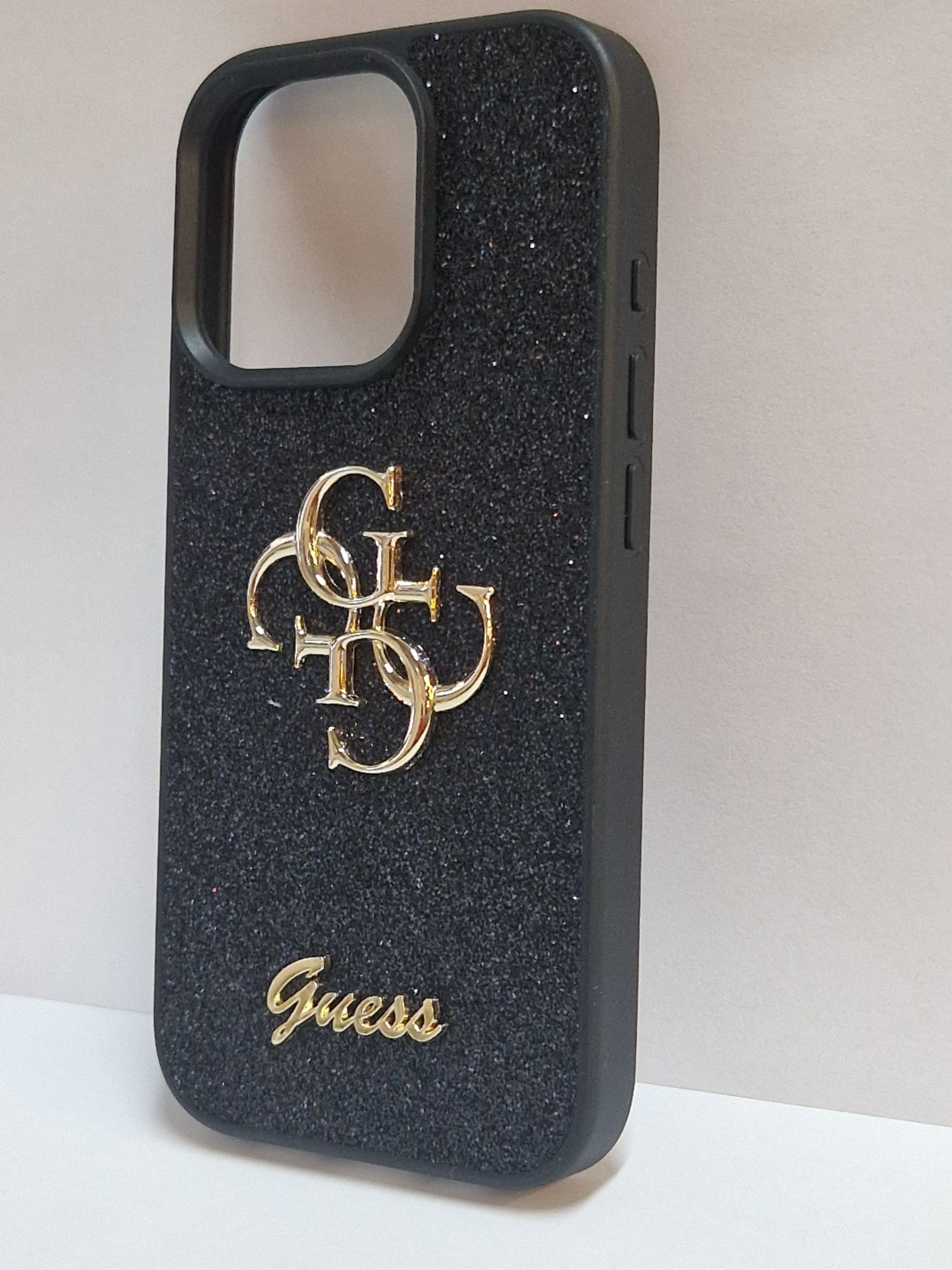 Oryginalne Etui GUESS hardcase Fixed Glitter Big 4G do Iphone 16 Pro