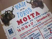 Cartazes tourada Moita do Ribatejo touros decoração impresso cartel