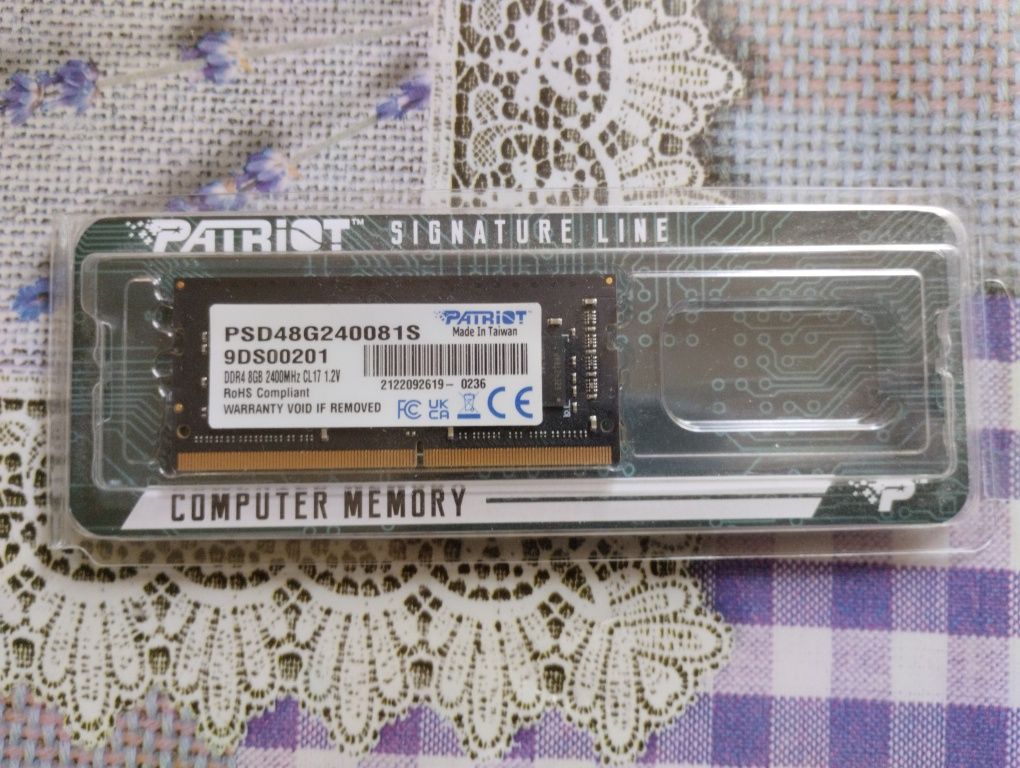 Оперативная память Patriot DDR4 8gb 2400MHz