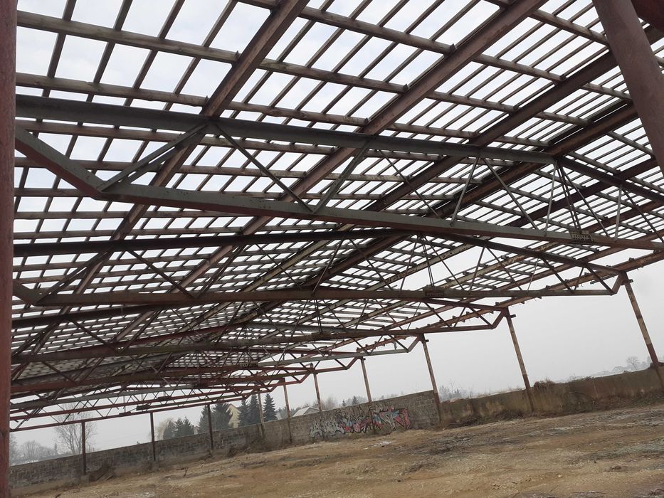 Konstrukcja wiaty stalowej 43,5m x 23,5m, hala stalowa