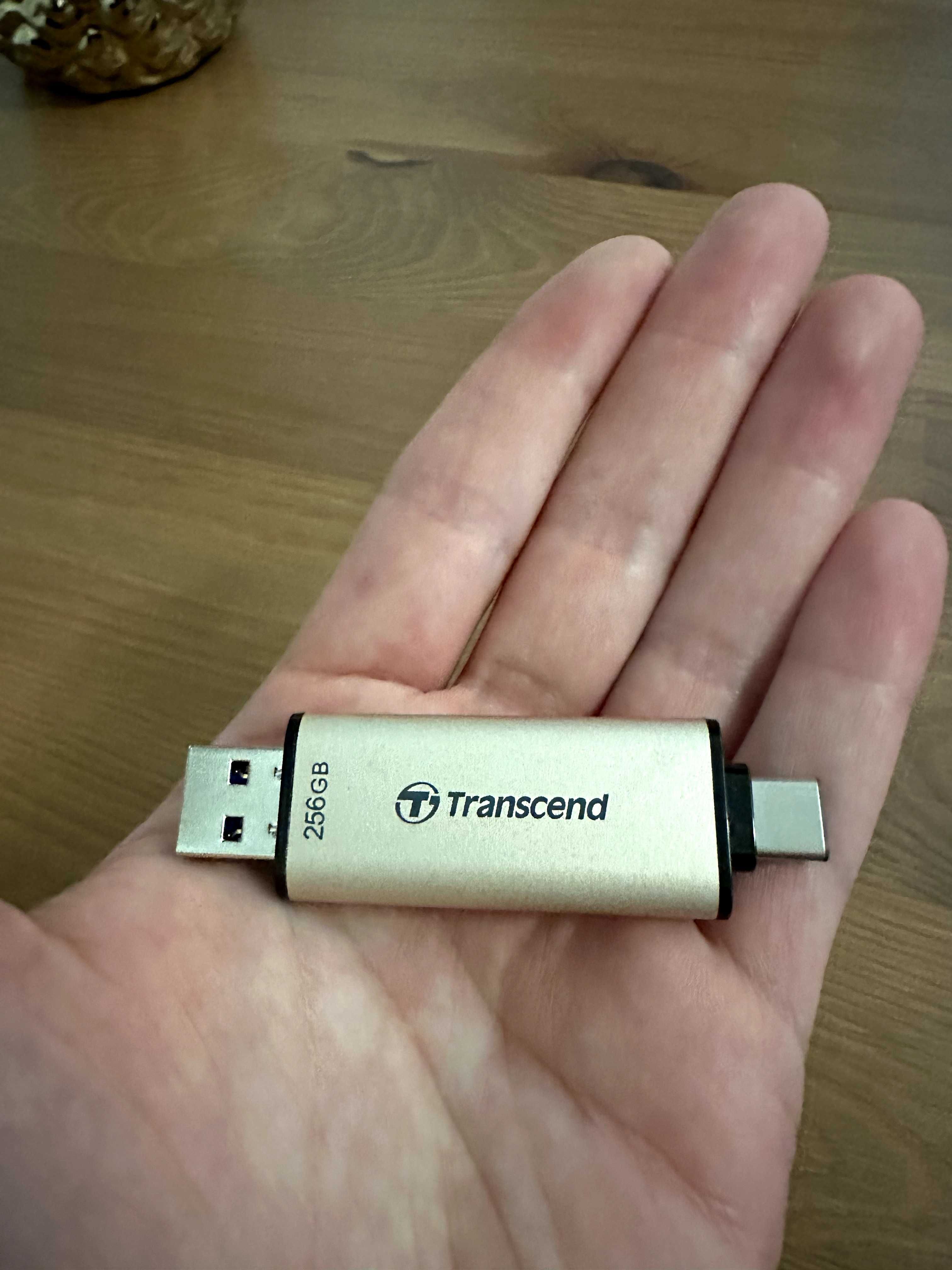 Pendrive Transcend 256 GB USB-A + USB-C wejście, SSD