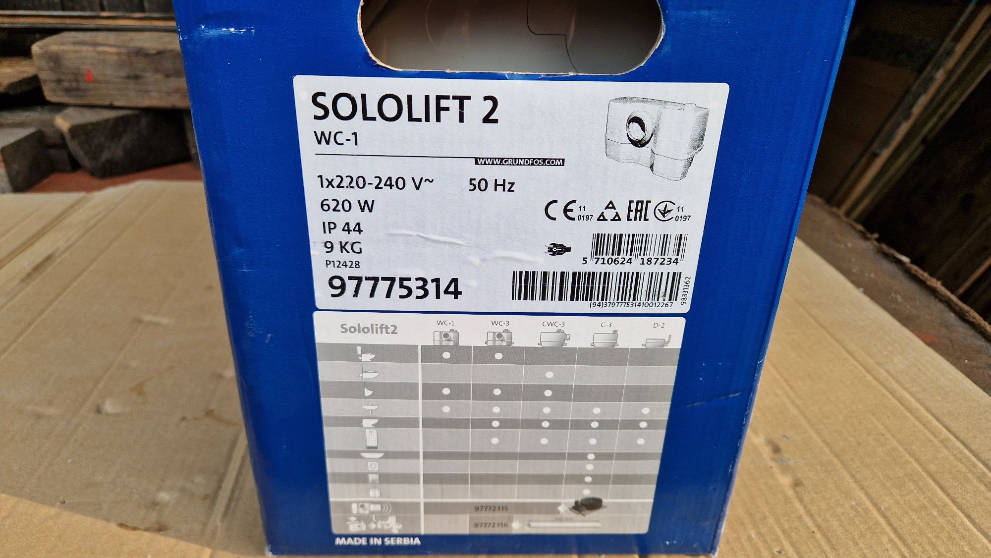Pompa rozdrabniająca do WC Grundfos Sololift 2