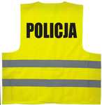 kamizelka odblaskowa z nadrukiem Policja, kamizelka odblaskowa Policja