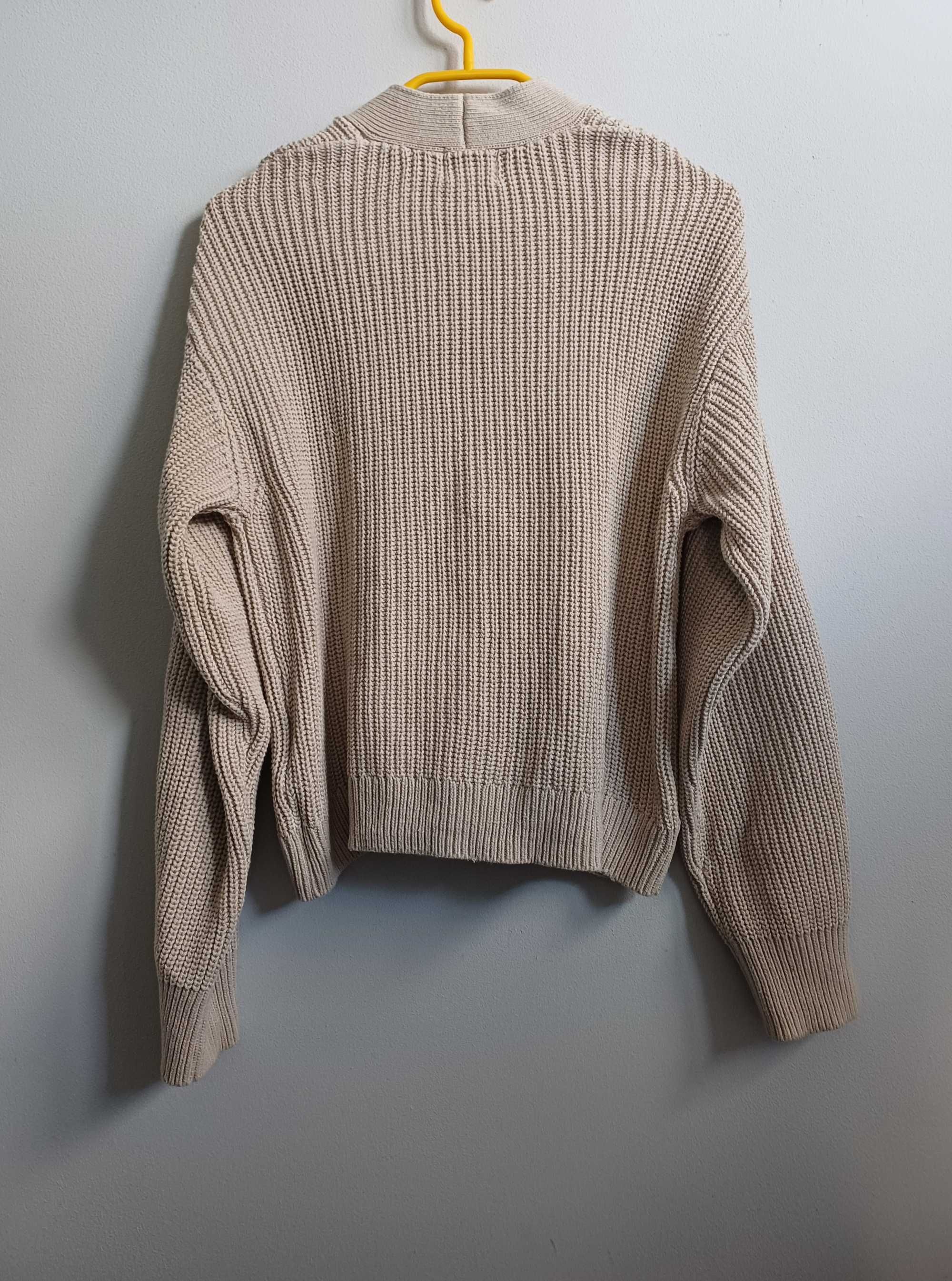 Oversizowy sweter damski grubszy H&M r. XS-M
