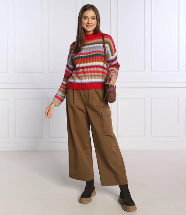 Max mara weekend sweter dziewicza welna 100% wool welniany w paski