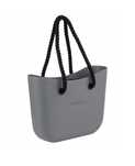 Torba torebka damska Jelly Bag O Shopper dwa zestawy rącek Szara
