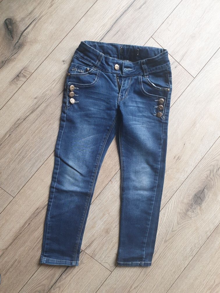 Spodnie dziewczęce jeansowe 122/128