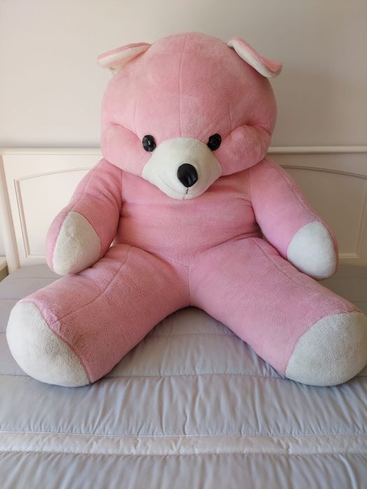 Peluche Panda rosa enorme um metro altura