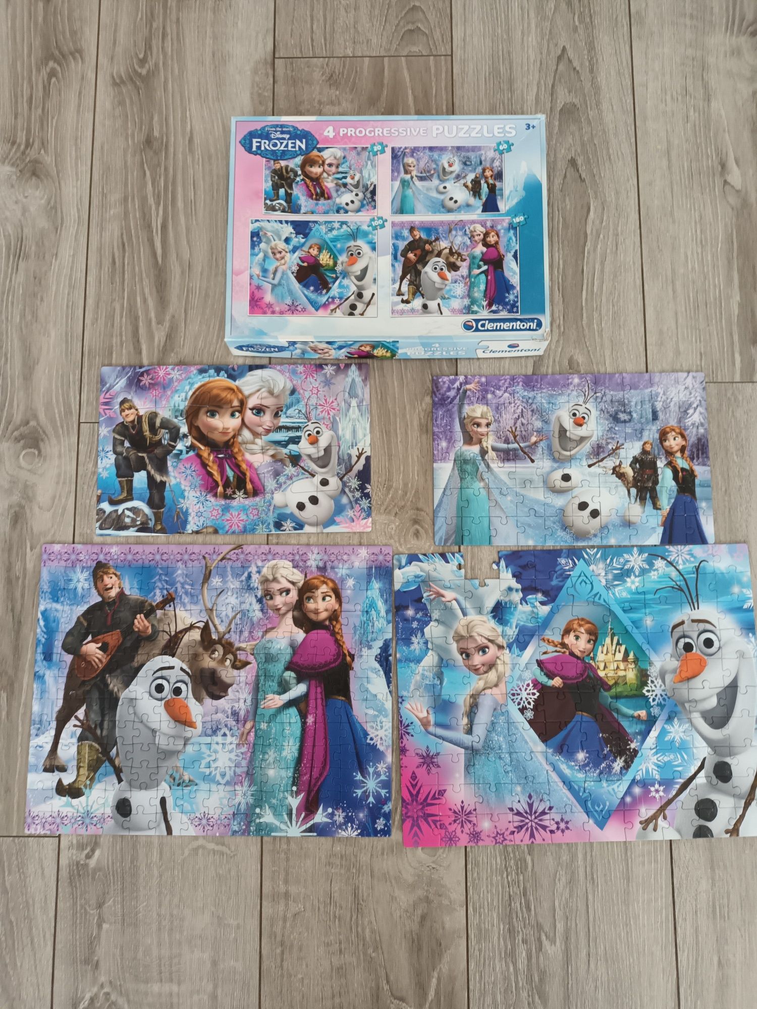 Clementoni puzzle frozen kraina lodu 4 obrazki od 3 latek