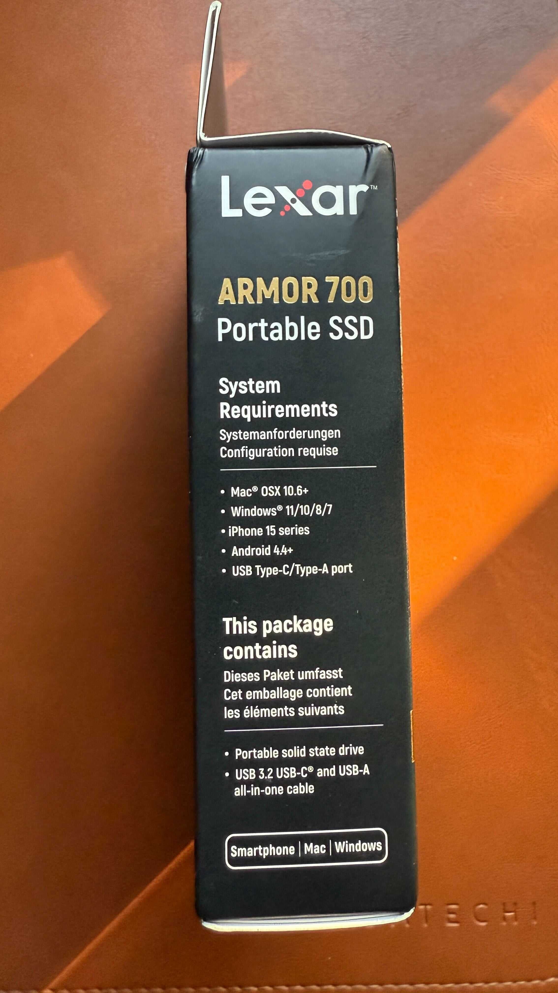 Lexar Armor 700 SSD 2TB, з захистом IP66 та підтримкою AES шифрування