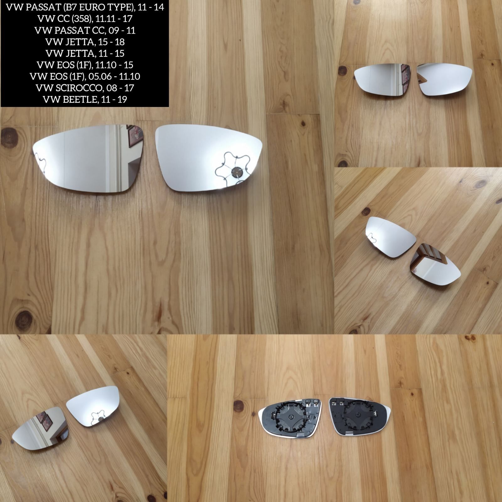 Вкладиш дзеркала дзеркало VW Passat CC,B7,Jetta,Scirocсo,Tiguan,Sharan