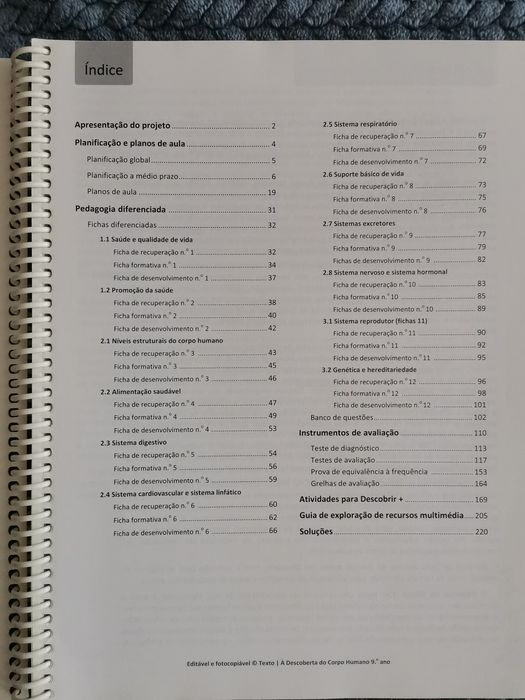 Caderno de apoio ao estudo de ciências naturais 9ano