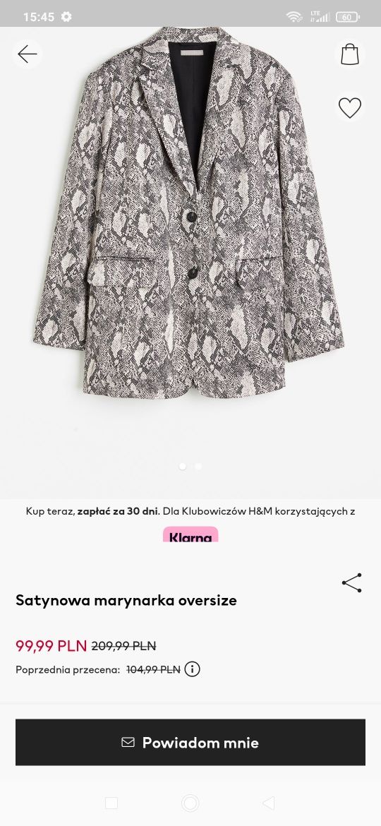 Nowa marynarka HM
