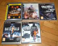 5 x PS3 Wojenne Killzone 2 Call of duty Battlefield 3