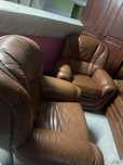 Terno de sofas em pele